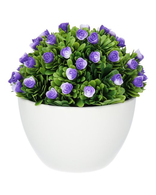 florcitas lilas  en maceta de cerámica (740046)